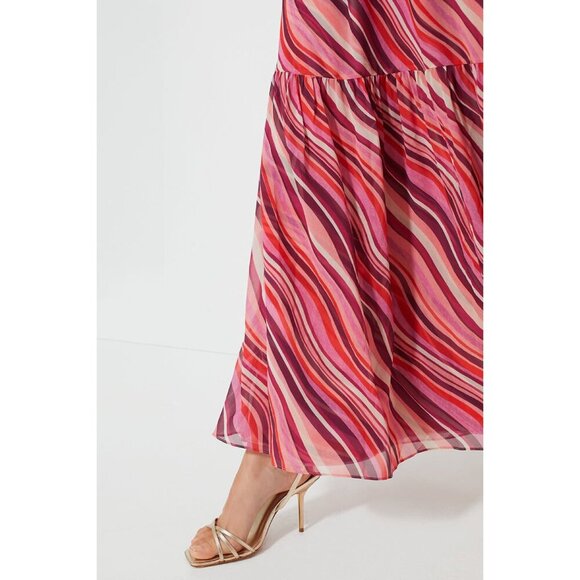 NWT Tuckernuck Sunset Stripe Cadiz Dress in Pink Swirl, Size XS - Picture 6 of 7